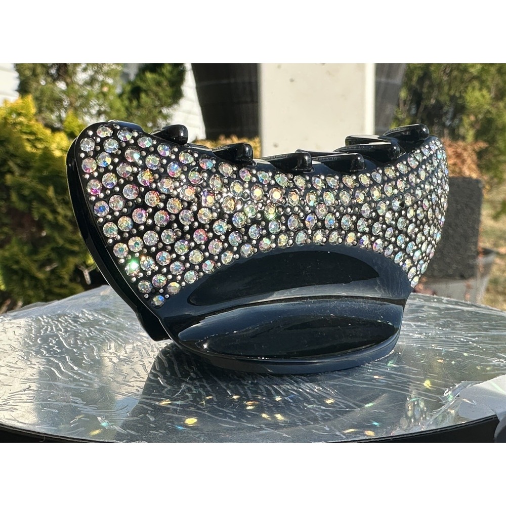 New Gorgeous embroidered Hair Clip Claw w Shinny Crystals Hair Accessories
